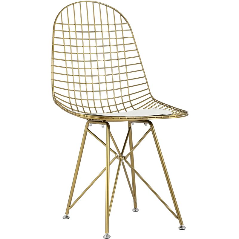 Стул Bertoia S Chair Золотой Металл