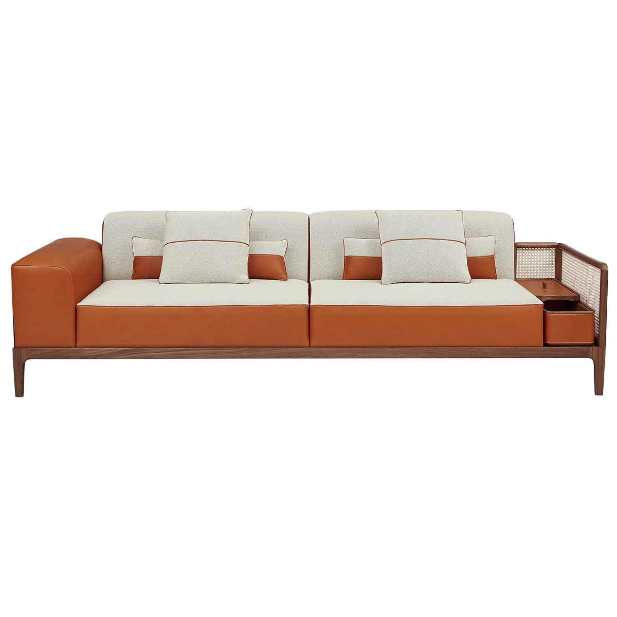 Диван Rattan Armrest Sofa Terracotta