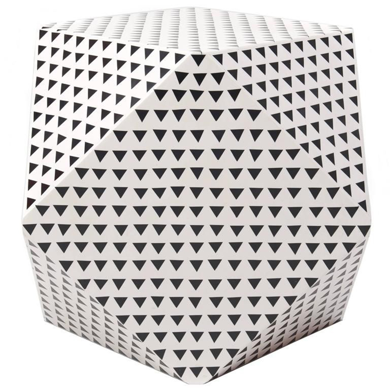 Triangular Black and White Geometric side table