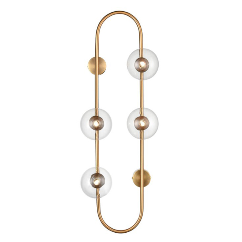 Бра HOOP WALL Lamp Gold Transparent 4