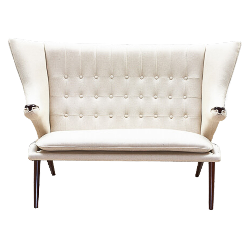 Диван Papa Bear Loveseat Ivory Linen