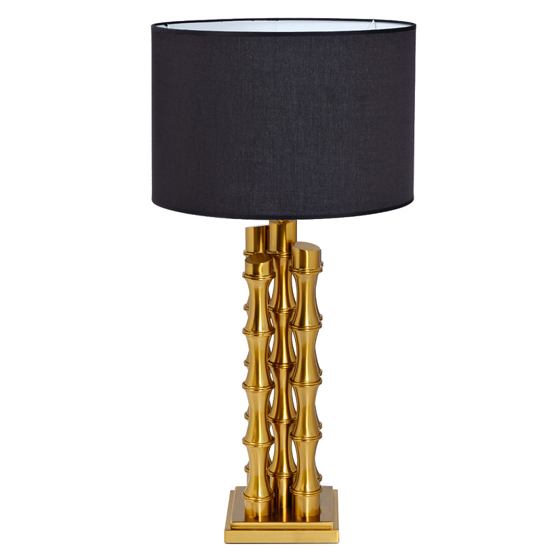 Настольная лампа с Черным Абажуром Damian Gold Table Lamp