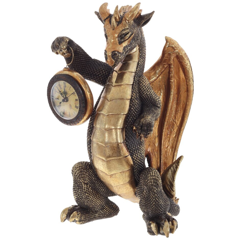   Loft Concept Часы в виде дракона Dragon Gold Mask with Clock