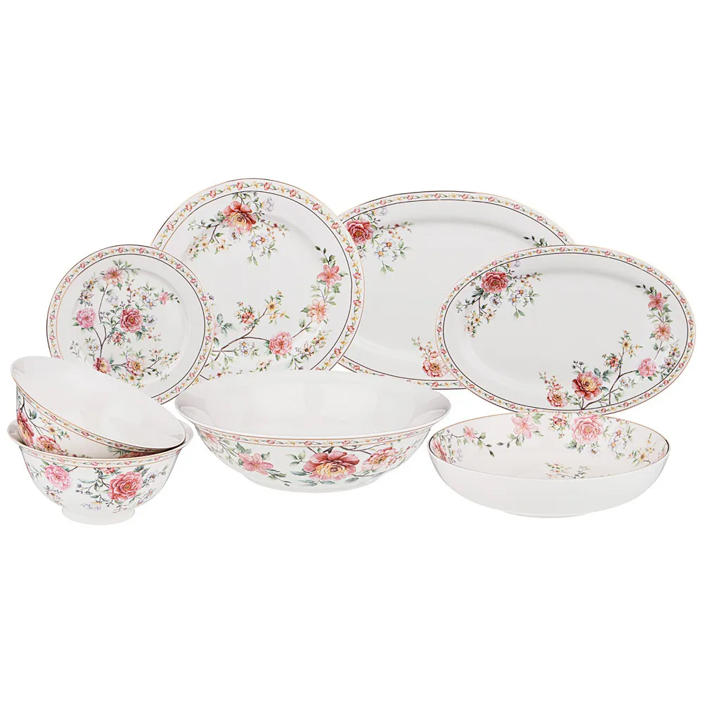 Сервиз обеденный из фарфора 23 предмета Flower Porcelain Collection