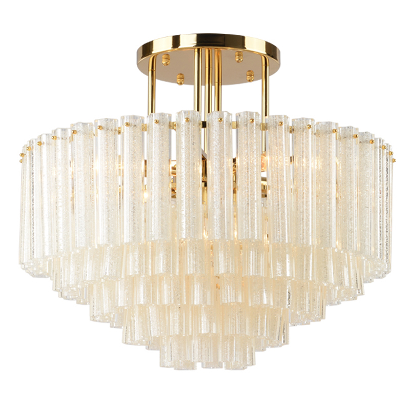 Люстра потолочная на штанге Textured Glass Chandelier