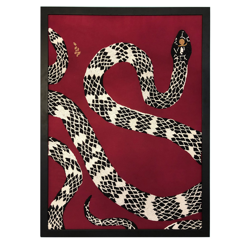 Панно из бисера Striped Snake