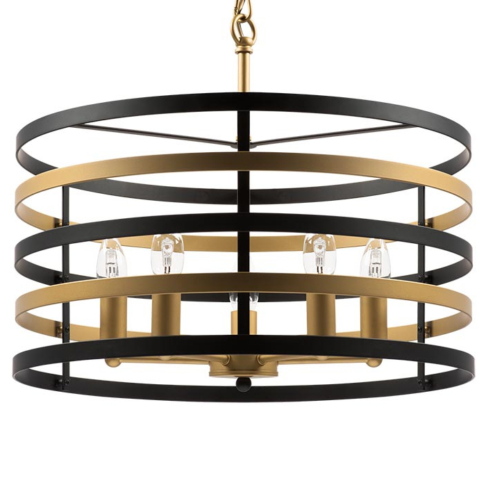 Люстра Gold Stripes Chandelier 5