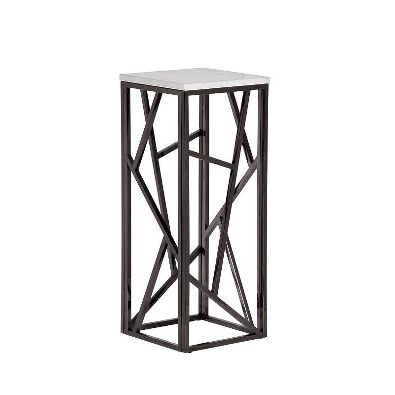 Колонны и подставки Подставка Serene Furnishing Dark Chrome Marble Top stand