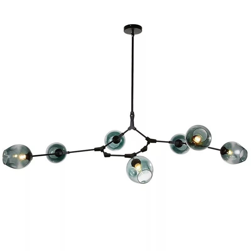 Люстра Сrumpled Glass Bubble Chandelier blue Glass