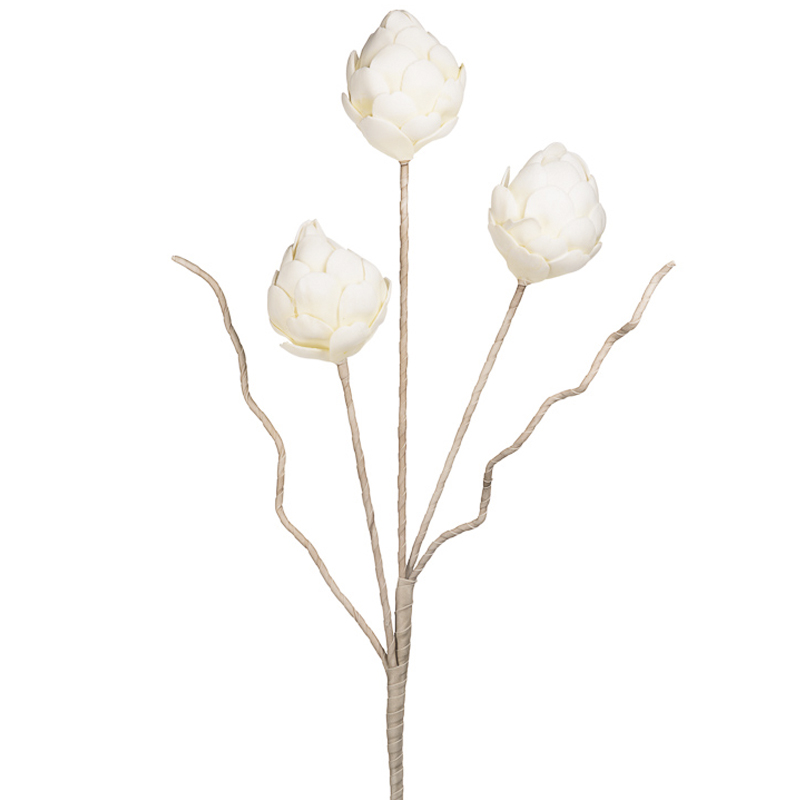 Искусственные цветы Декоративный искусственный цветок Ледяная Анона