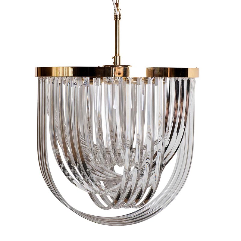 Люстра Retro FROZEN GLASS Chandelier gold