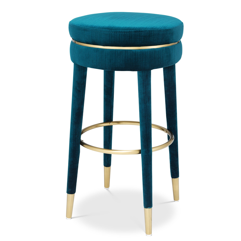 Стулья Барный стул Eichholtz Bar Stool Parisian blue