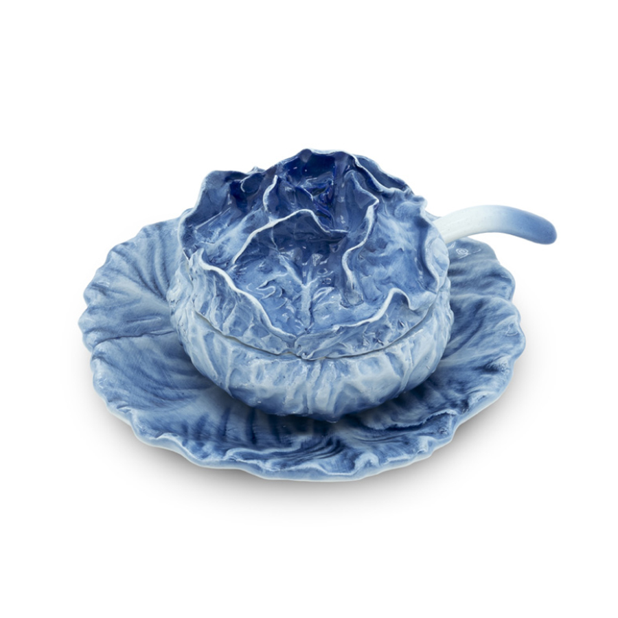 Супница SOUP BOWL CABBAGE SMALL W/PLATE D13 Blue