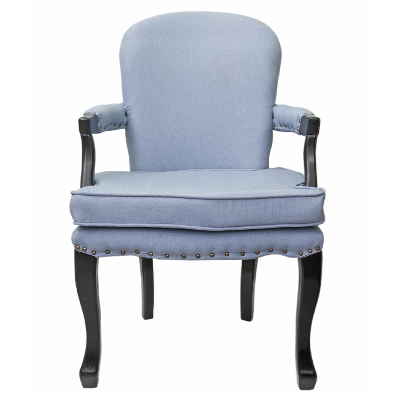 Полукресла  Loft Concept Кресло Aubrey Classical Armchair blue flax