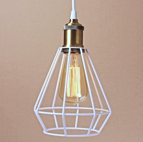 Подвесной светильник Wire Cage Pendant Punch White