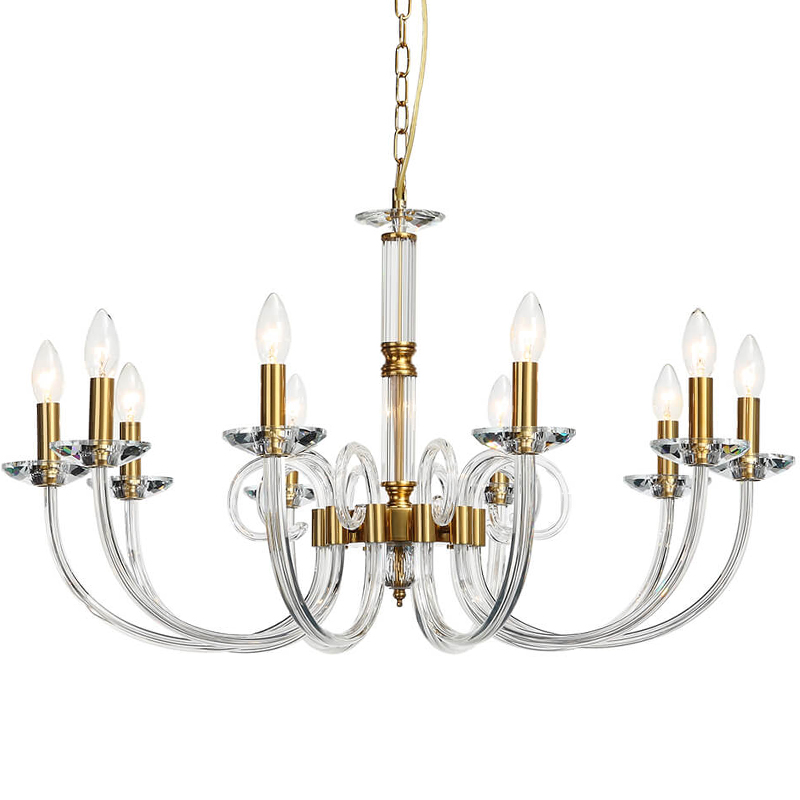 Люстра Twisted Glass Candles Chandelier 10