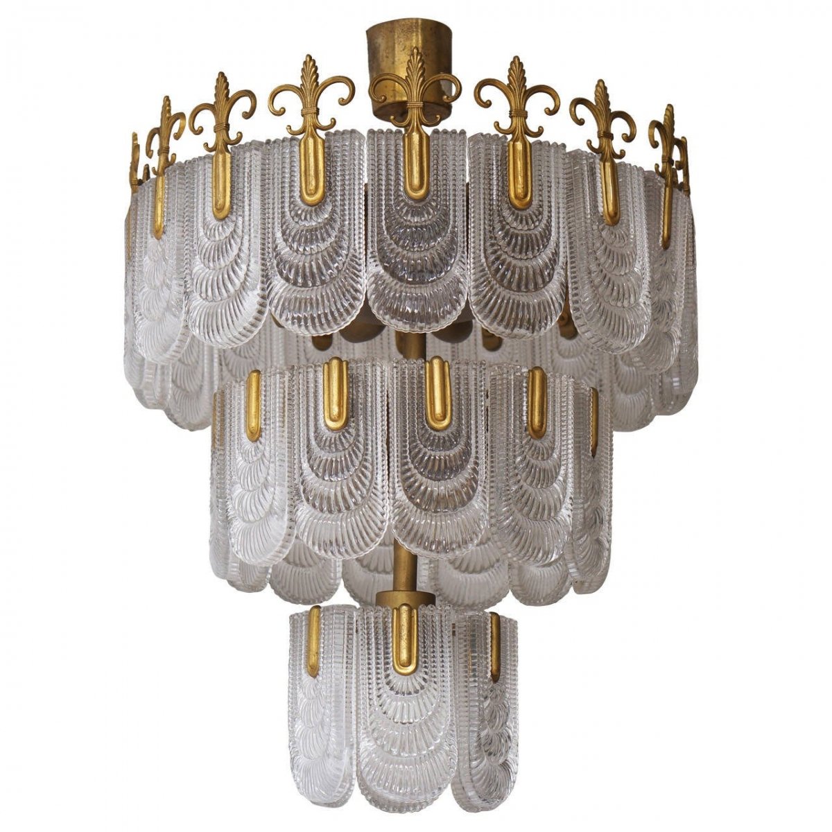 Люстра Large Art Deco Murano Kaiser Leuchten Chandelier