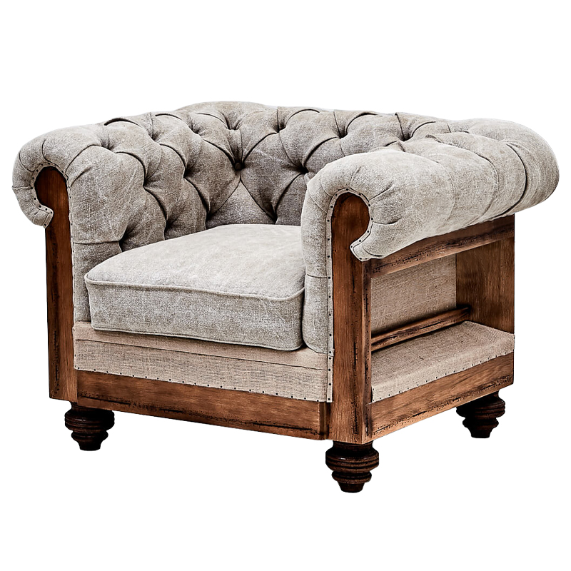 Кресло Deconstructed Chesterfield Armchair Gray