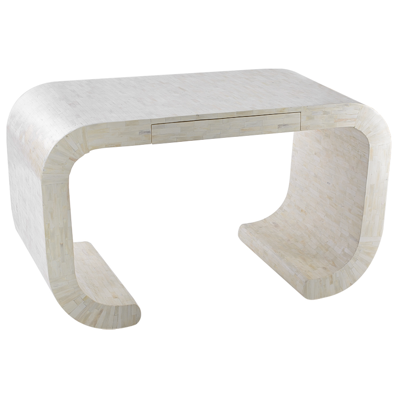 Стол рабочий Bone Inlay Table white