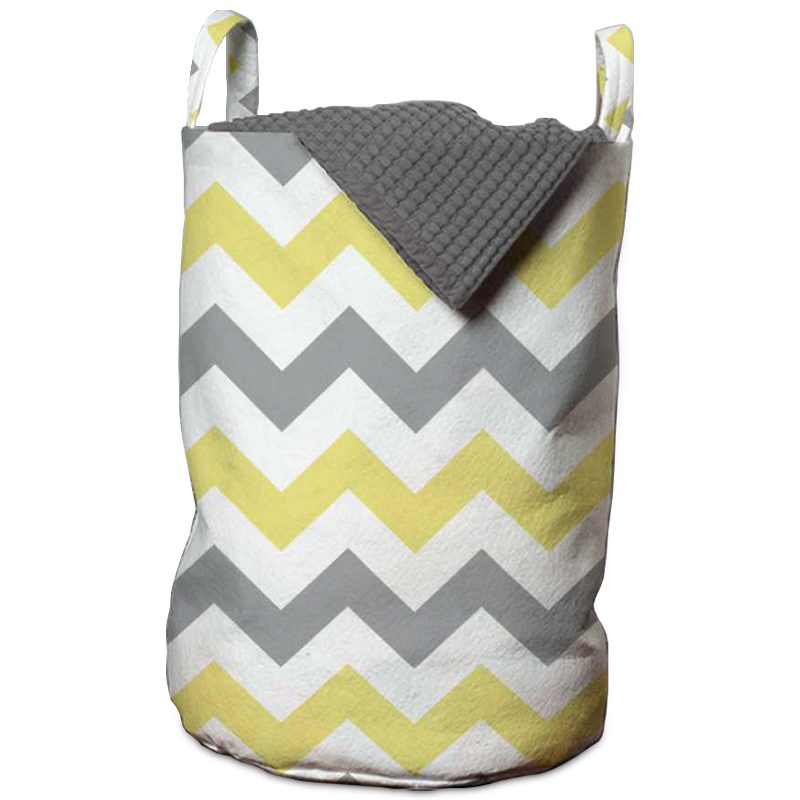 Корзина Mustard and Gray Chevron II Basket