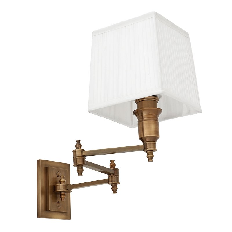 Бра Wall Lamp Lexington Swing Brass+White