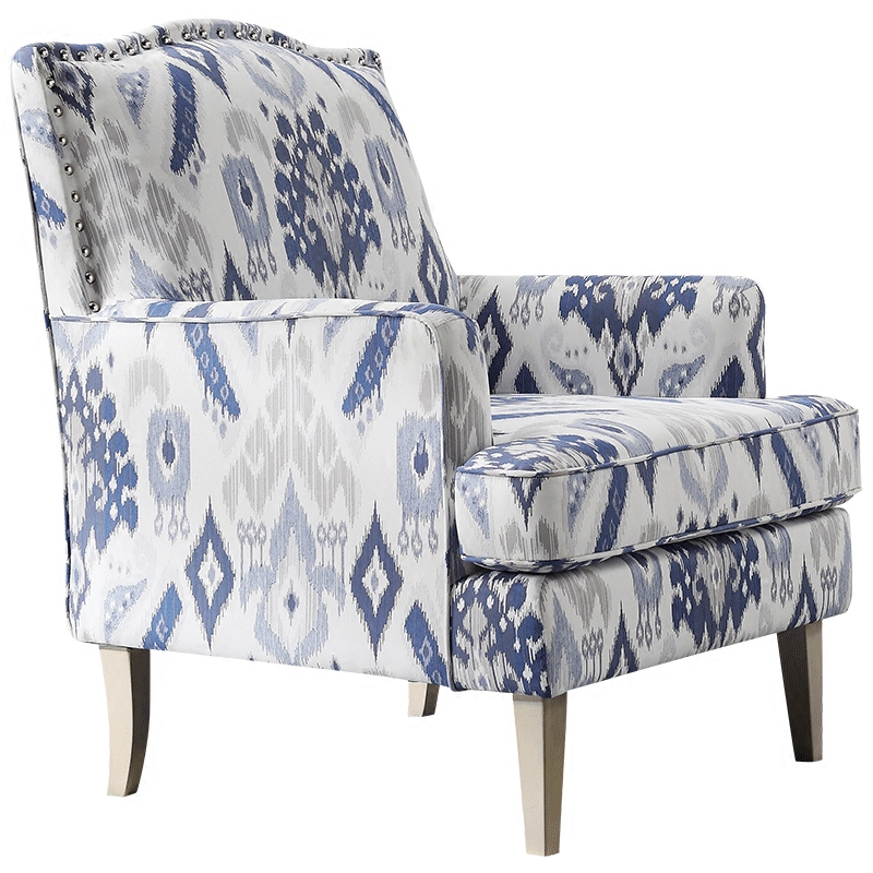   Loft Concept Кресло Armchair Ornament Blue Ikat
