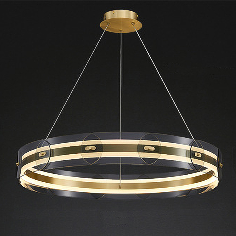 Светодиодные Люстра Gold ring horizontal chandelier