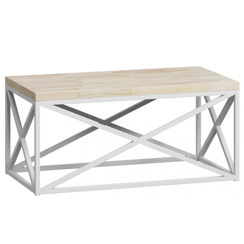 Кофейный стол Industrial Oak Geometric Coffee Table white