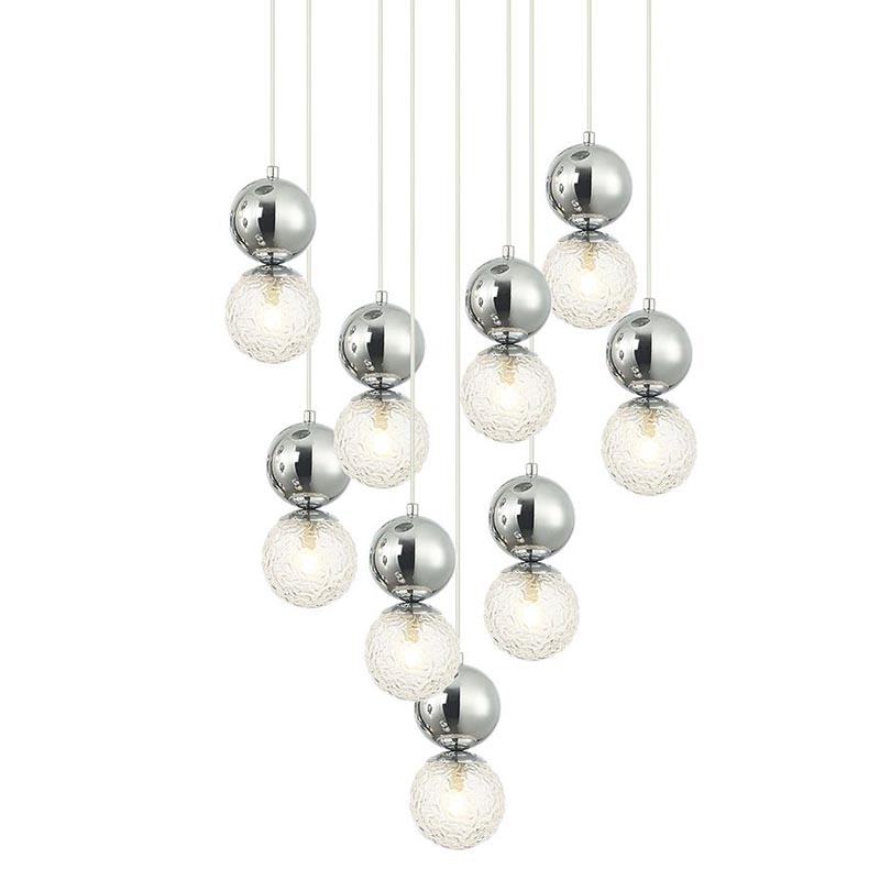 Люстра Lennert Chrome Cascade Chandelier