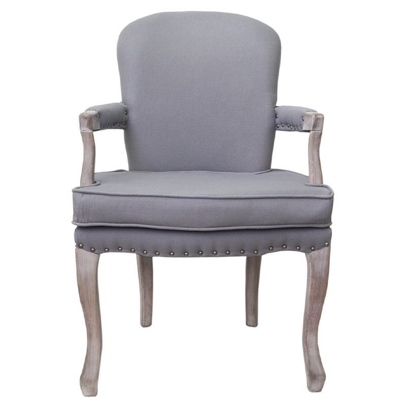 Полукресла Кресло Aubrey Classical Armchair grey flax