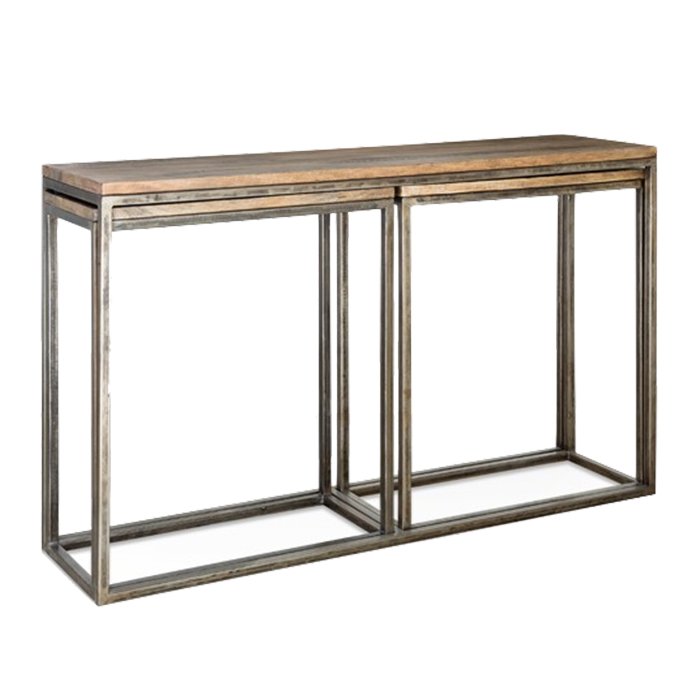  Консоль Industrial Metal Rust Triple Console Table