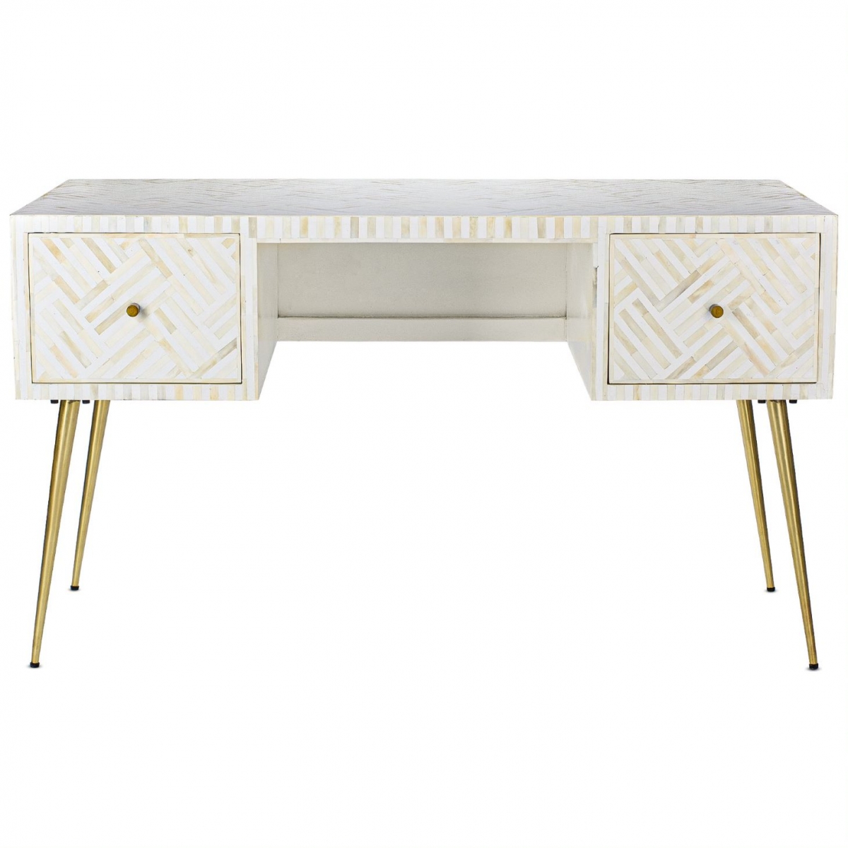 Стол Cream Indian Bone Inlay table