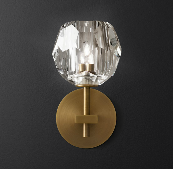 Бра RH Boule de Cristal Single Sconce Brass