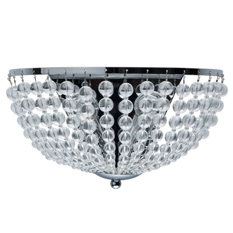 Бра Virginia Clear Beads Wall Lamp chrome