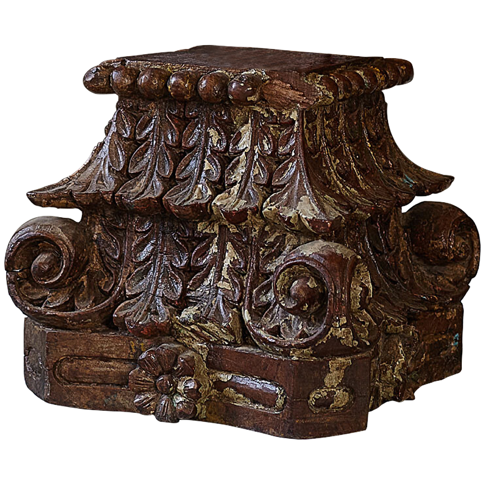 Подсвечник из массива тика Antique Candle Holder