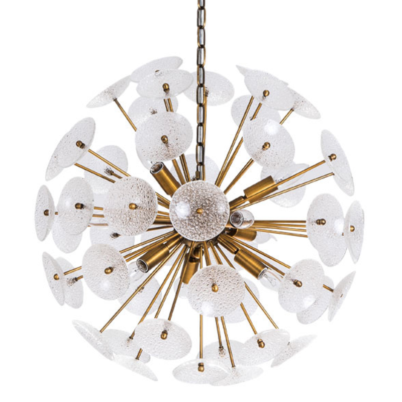 Люстра Sputnik Textured Glass White Chandelier