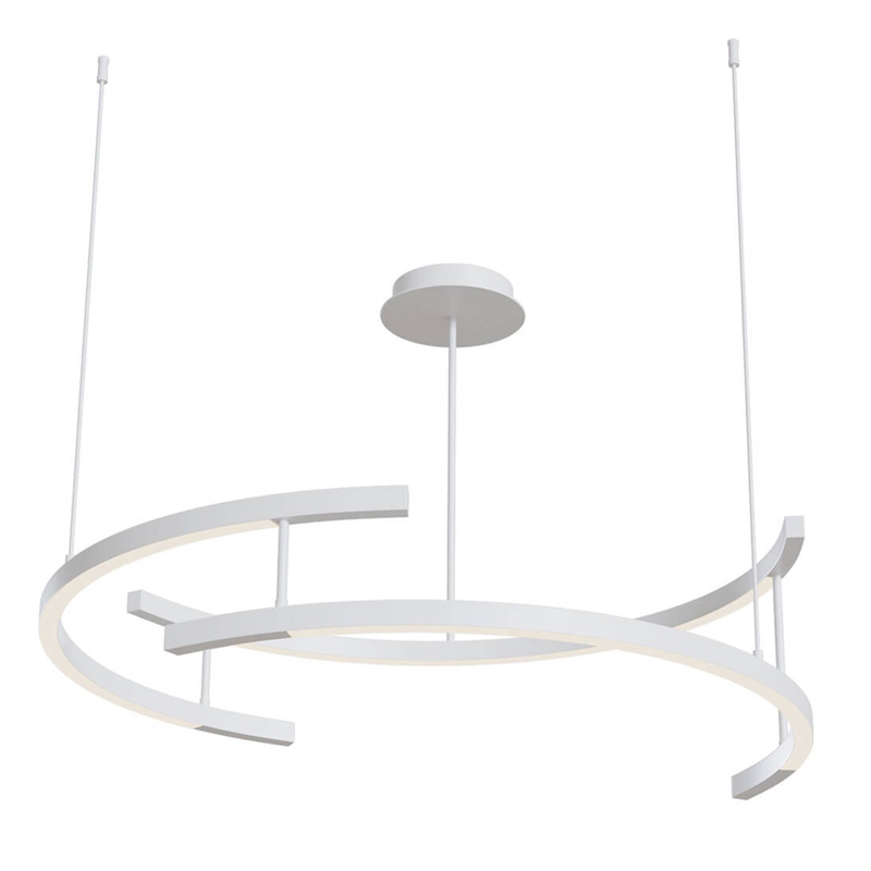 Люстра Smeragde Light Chandelier white arcs