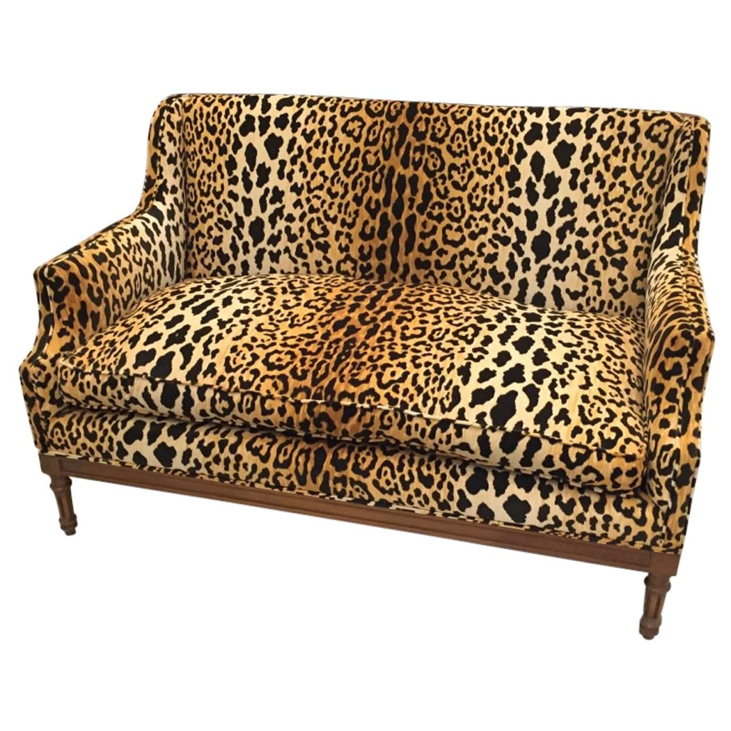 Диван Mid-Century Leopard Print Sofa
