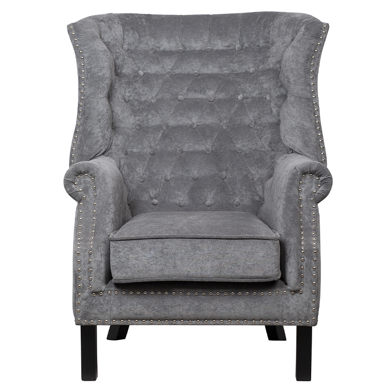 Кресло Charlie Armchair grey velour