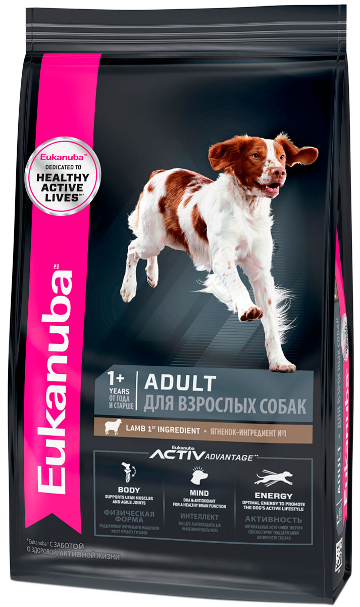 Eukanuba Adult All Breeds Lamb & Rice для взрослых собак всех пород с ягненком и рисом (1 кг)