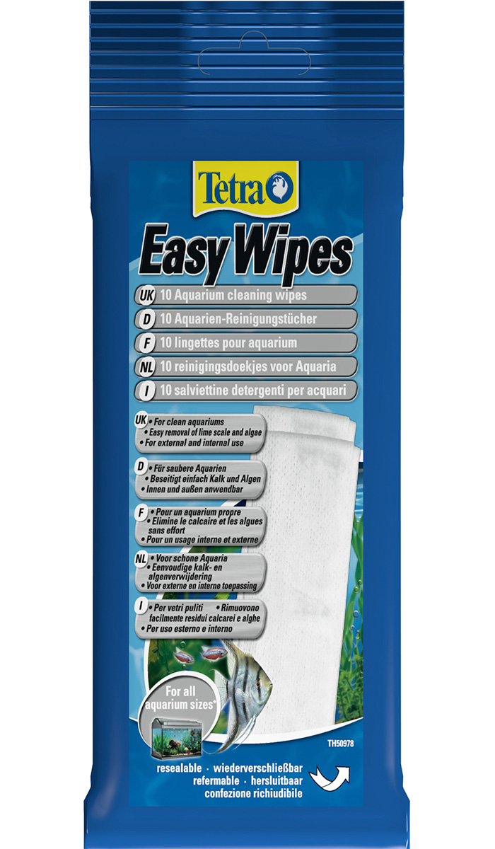 Салфетки Tetra EasyWipes для очистки аквариумных стекол уп. 10 шт (1 шт)