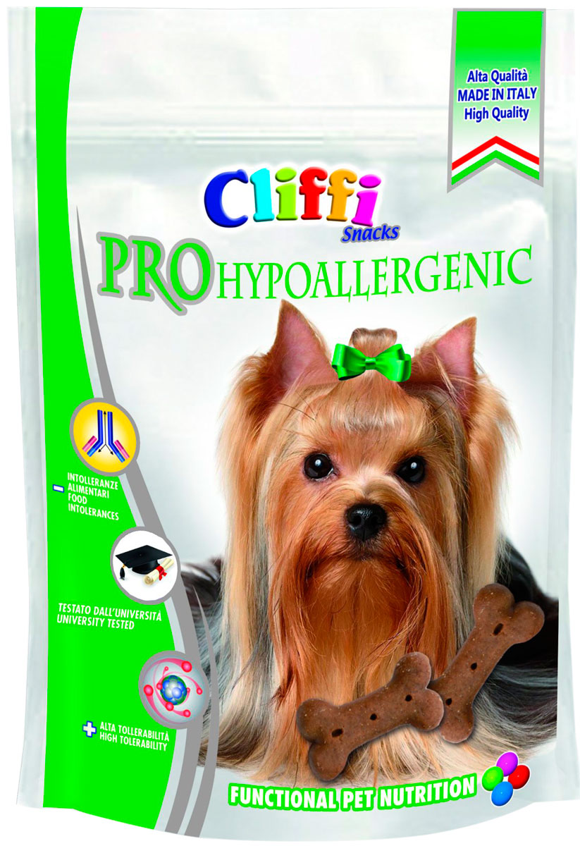 Лакомство Cliffi Pro hypoallergenic Деликатное пищеварение для взрослых собак всех пород при аллергии 100 гр (1 шт)