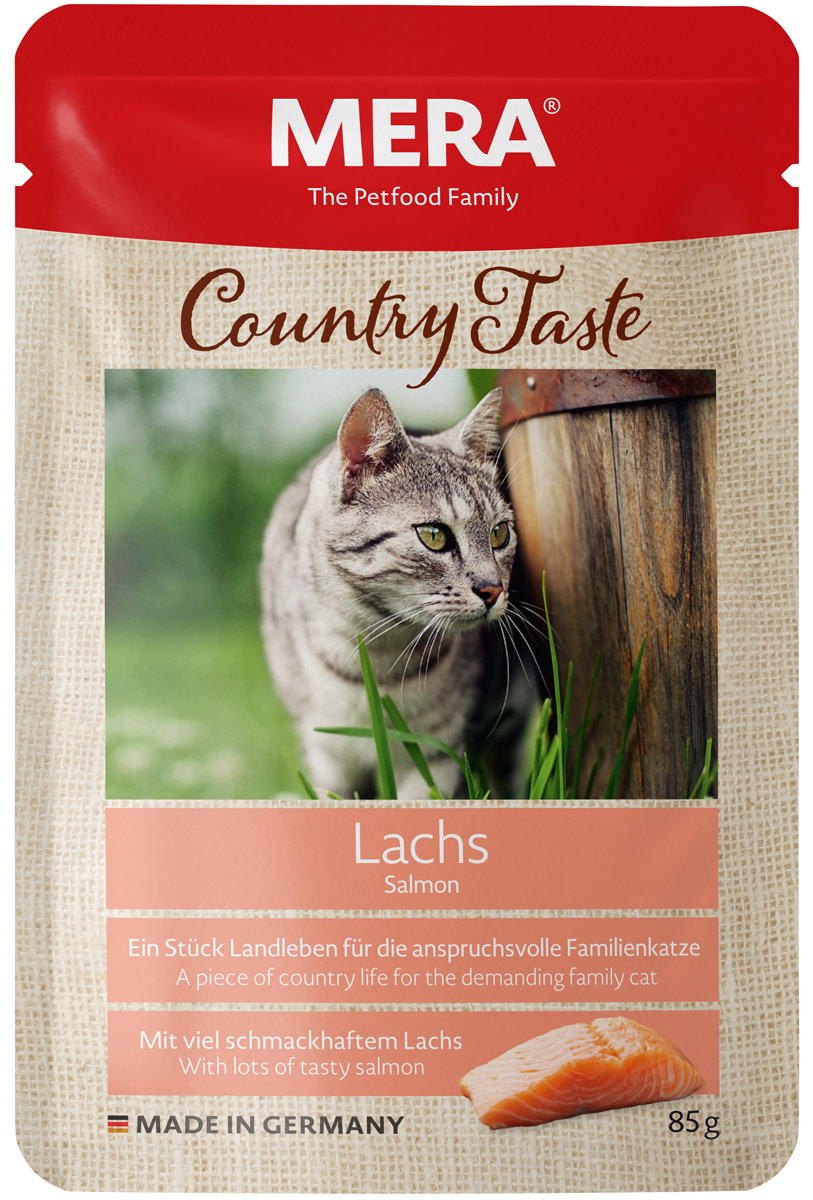 Mera Country Taste Cat Lachs беззерновые для взрослых кошек с лососем  (85 гр)