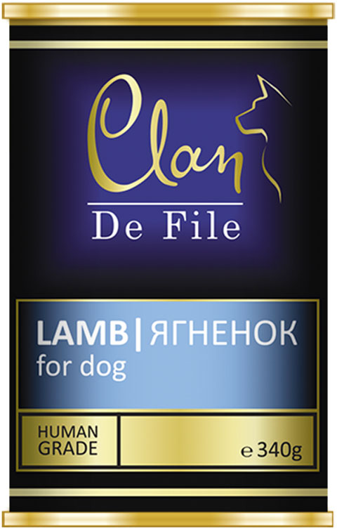  Clan De File монобелковые для взрослых собак с ягненком (340 гр х 12 шт)