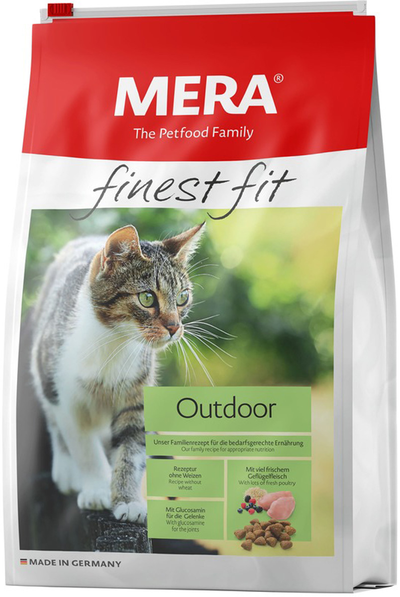 Mera Finest Fit Cat Outdoor для активных взрослых кошек с птицей (0,4 кг)