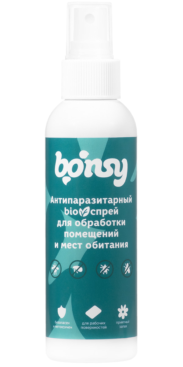 Bonsy BIOспрей антипаразитарный для обработки мест обитания собак и кошек 150 мл (1 шт)