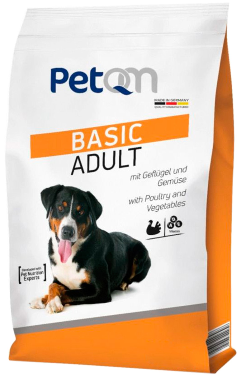 Petqm Basic Dog Adult With Poultry & Vegetables для взрослых собак всех пород с курицей и овощами (2 кг)