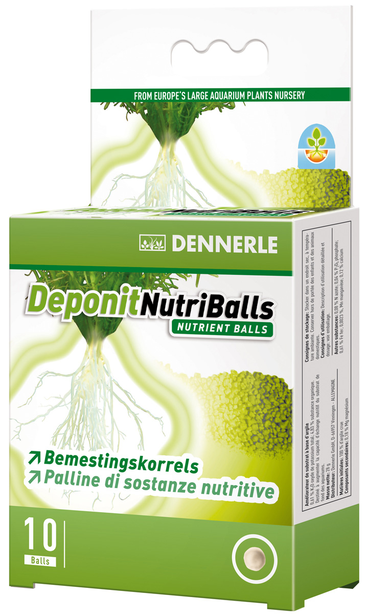 Добавка профессиональная грунтовая Dennerle Nutriballs уп. 10 таблеток (1 уп)