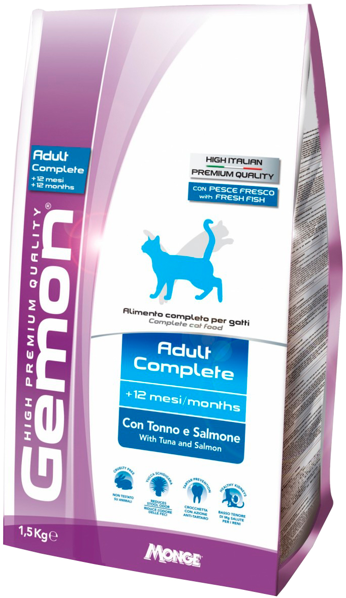 Gemon Cat Adult для взрослых кошек с тунцом и лососем (0,4 кг)