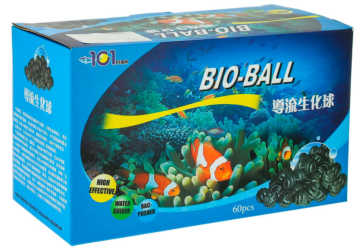 Наполнитель для аквариумных фильтров био-шары 101 Fish Bio Ball 60 шт (1 шт)